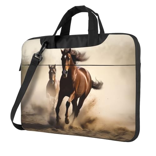 Bolso maletín para laptop con diseño caballo corriendo miniatura 1
