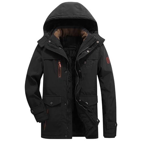 Herren Wintermantel, Herren Mantel Bundeswehr Parka Jacke Fleecefutter Mit Kapuze Wintermantel Viele Taschen Dicker Militärjacke Lang Thermo Funktionsparka Warm Outdoor Winterjacke Winddichter Lässige Herren Wintermantel, Herren Mantel Bundeswehr Parka Jacke Fleecefutter Mit Kapuze Wintermantel Viele Taschen Dicker Militärjacke Lang Thermo Funktionsparka Warm Outdoor Winterjacke Winddichter Lässige