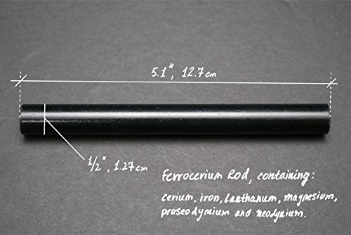 Review Outdoor Gear Large Ferrocerium Firesteel 5 X 1/2" (Wooden Handle And Leather Holster) #TOP3