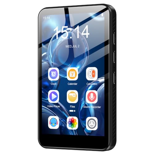 Image of D08 MP3 Player with Bluetooth and WiFi, SWOFY 32GB MP3 & MP4 Players with 4 inch Touchscreen HD Speaker,Android 13 Music Players w /Spotify Kids,Pandora, Audible, Amazon Music, Play Store, FM Radio Black