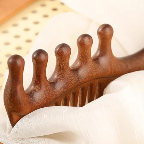 Peine de madera 2 en 1 para masaje y crecimiento capilar miniatura 6