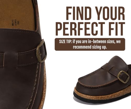 Image of Project Cloud 100% Genuine Leather Moccasin Style Clogs for Women - Memory Foam and Water Resistant Mules Slip On Non-Slip and Durable Clogs Casual Shoes for Women Footwear (Carline)