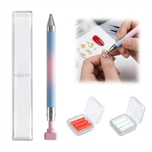 Automatic Refillable Wax Pen with 2 Boxes Wax Refills Diamond Art Pens Rhinestone Picker Tool for Diamond Painting Nail Dotting Tools Nail for Nail Art DIY Craft