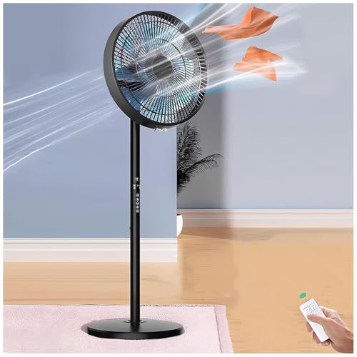 DPAOZPO Ventilador de Pie Silencioso, Ventilador Oscilante 4 Velocidades, Ventiladores de Pedestal Temporizador 9h