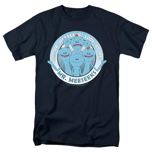 LOGOVISION Rick and Morty Mr. Meeseeks Unisex Adult T-Shirt, Mr. Meeseeks, X-Large
