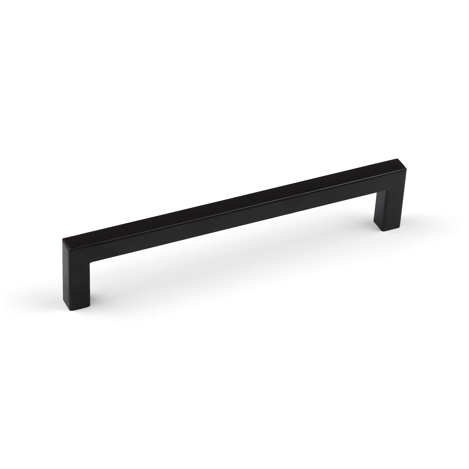 Matt Black Kitchen Cupboard Squared Handle Pull with 160mm Centres