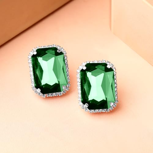 Image of Rubans Stud Earrings American Diamond Zirconia & Crystal Jewellery Gift for Women & Girls