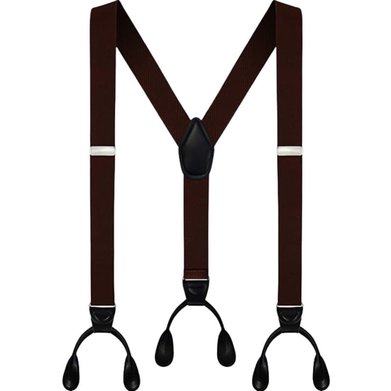 yashidun Men's 6 Button Adjustable Suspenders Y Shaped Elastic Braces for Trousers and Formal Wear-picture-27
