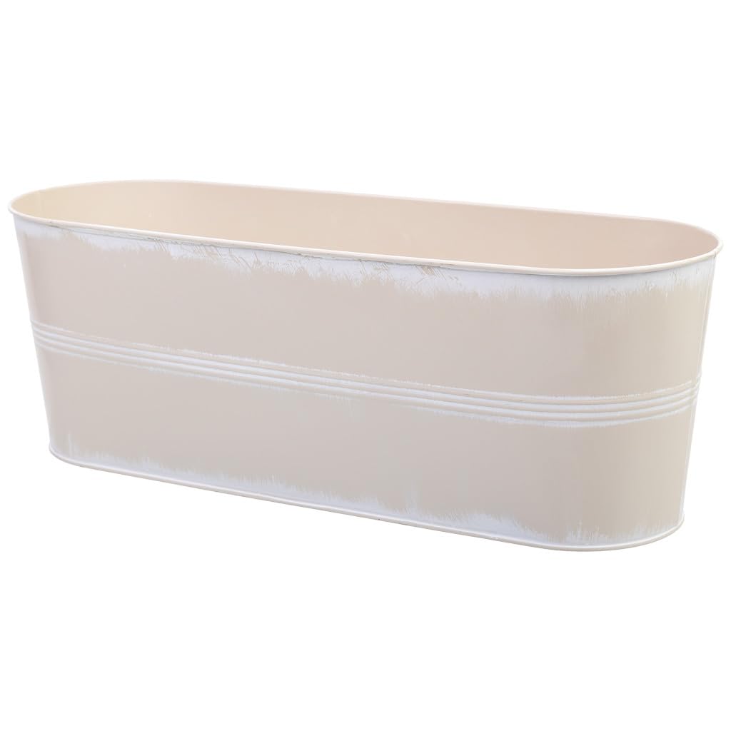 Barreño de Metal Blanco 41x14,5x14,2h cm
