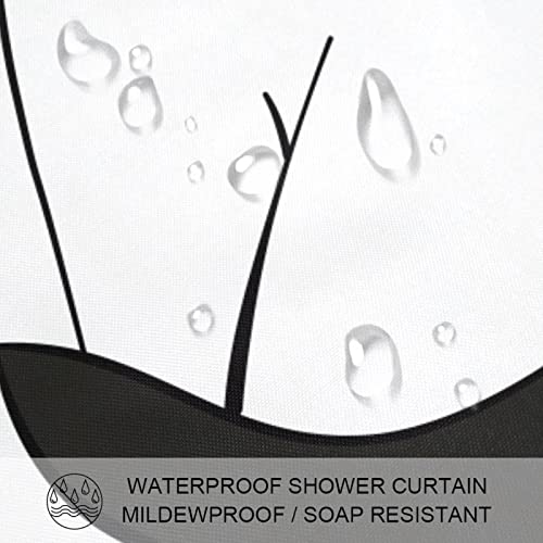 Rideau de douche chats mignons Saint-Valentin imperméable 168x183cm