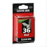 Produktart: Tintenpatrone Lexmark Patrone Nr. 36, Lexmark Tonerkartusche, 175 Seiten, 1 Stück Schwarz