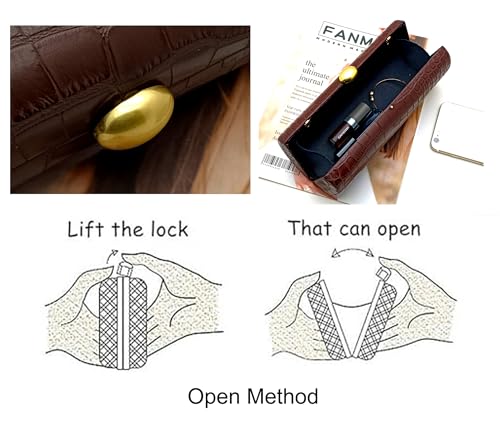 Vagen Leather Clutch Purses for Women Wedding Pu Evening Purse for Formal Proms-Brown - Image 6