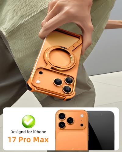 Coque iPhone 17 Pro Max orange pour vos vidéos avec béquille 360 - 2