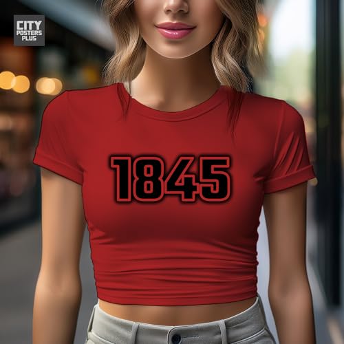 Crop top femme 1845 rouge idéal pour vos sorties d'été