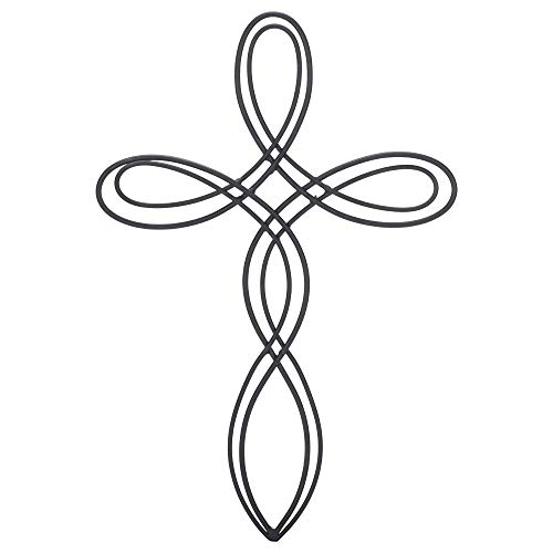 Dicksons Open Oval Flowing Metal 16 inch Decorative Wall Cross