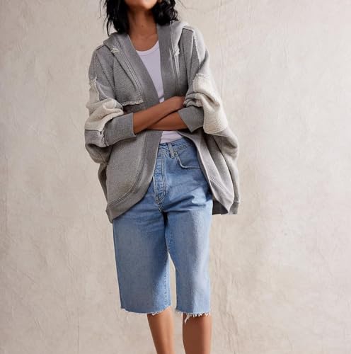 MOLERFO Open Front Hoodie Y2k Oversized Sweatshirt Cardigan Batwing Cardigans Hooded Outerwear Fall Winter 2024 Trendy4