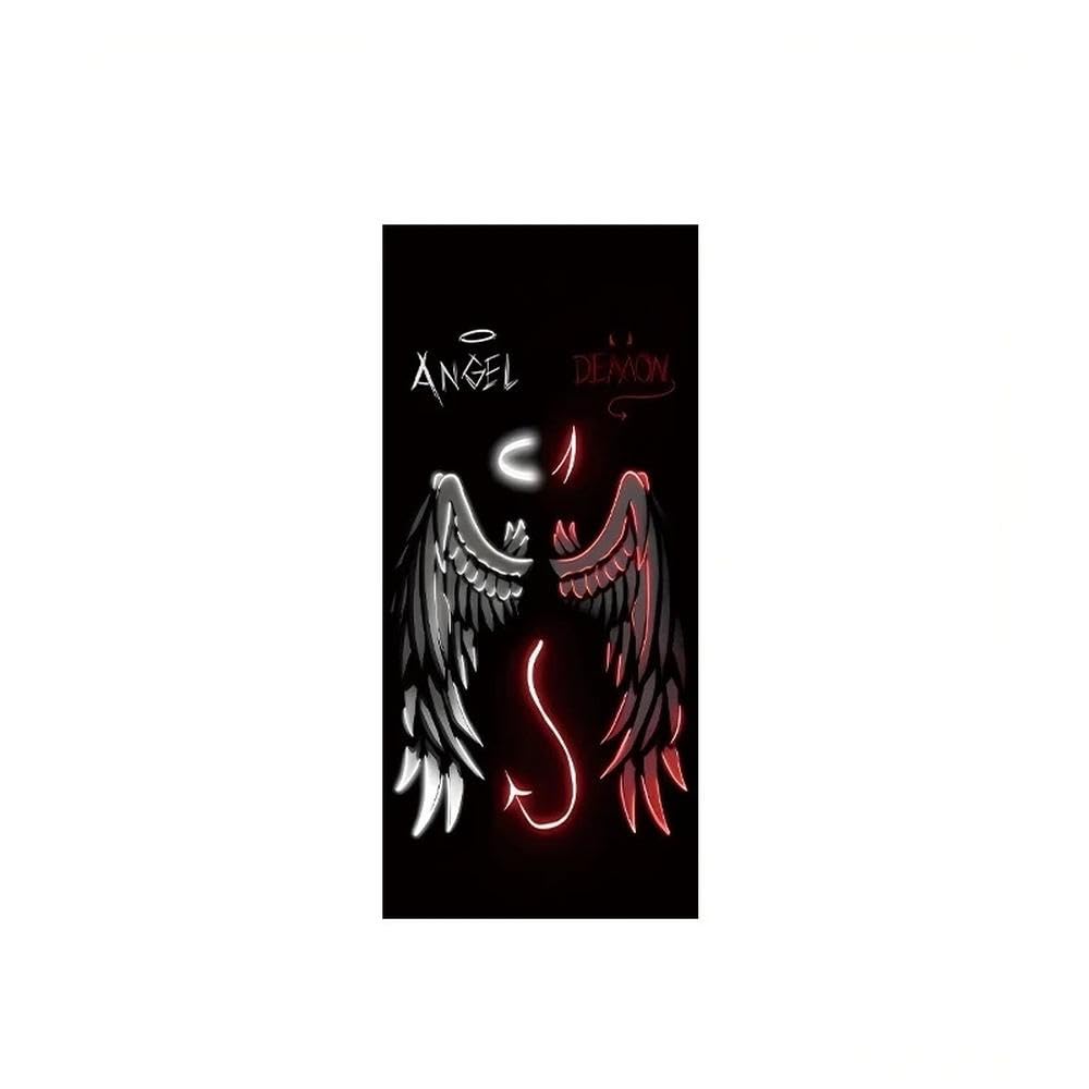 Dabhuoc C Ar Parts 2Pcs Beautiful Pattern Ar B-Pillar Sticker Waterproof Decorative Over Scratch Ar Door Post Vinyl Decal(C)