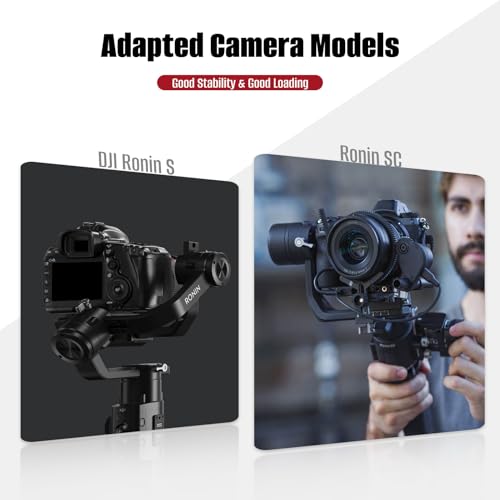 Soporte en forma de Y con doble rueda para lentes, sistema de soporte para marco de lentes con tornillo deslizante de 1/4 pulgada, compatible con DJI Ronin S y Ronin SC miniatura 4