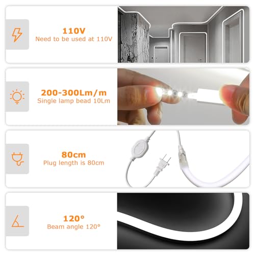 Tira de LED Neon 30 m Blanco Día 6000K Impermeable IP65 miniatura 4