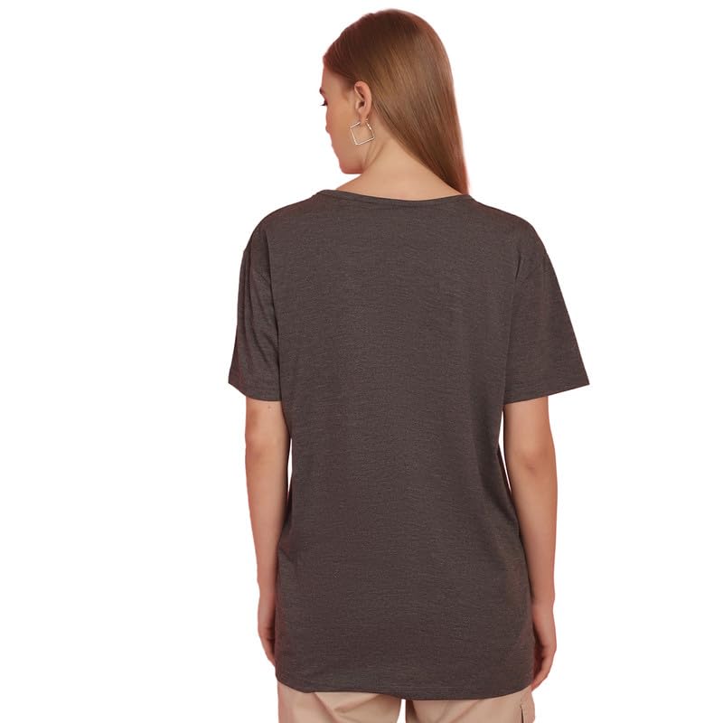 Image of Round Neck Cotton Printed Women Regular Fit Tshirt-P1950