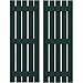 Ekena Millwork ARW401SB519X64FGH Americraft Five 3 Exterior Real Wood Spaced Board-n-Batten Shutters (Per Pair), Thermal Green