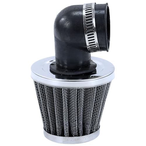パワーフィルター エアフィルター バイク オートバイ スクーター 原付 汎用 ステンレス メッシュ エアクリーナー 直角 35mm 1個のサムネイル