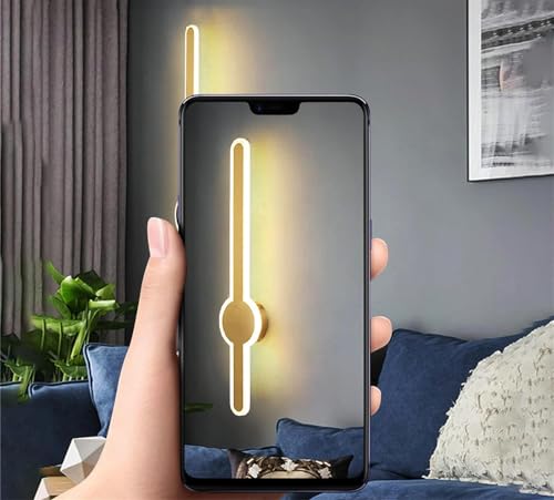 Image of Gold Sword Wall Light Luxurious Acrylic Wall Lamp | Warm White LED Fixtures for Bedroom, Living, Drawing, Kids Room & Bathroom - (1 Pack)