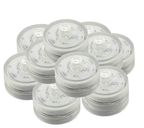 A&S Creavention LED Wedding Mini Light Waterproof Wedding Underwater Battery Sub Lights LED (36, White)