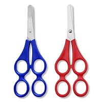 OUDQFCJ 2 pcsTherapeutenschere,Kinder-Lernschere,Therapeutenschere mit Doppelgriff,Mutter-Kind- Schere mit Doppelgriff,Kinder Bastelschere Schule,Helferschere,für Eltern-Kind-Schüler