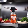 Kitchen Blow Torch, Butane Torch Culinary Torch with Adjustable Flame for Creme Brulee, BBQ, Baking & Desserts (Butane Gas Not Included)