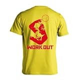 [アートワークスコウベ] バレーボール Tシャツ 半袖 練習着 ドライ ゴリラワークアウト バレー ユニセックス M イエロー