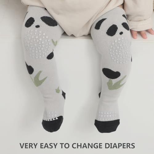 Unisex Baby Craling Socks,Cute Baby Knee High Socks for Infant and Toddlers to Crawl3