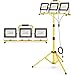LED Work Lights with Stand: 3 Head Adjustable Work Light with Individual Switch, IP66 Waterproof Foldable Outdoor Tripod Light for Job Site Construction Lighting, Tool Gifts for Men