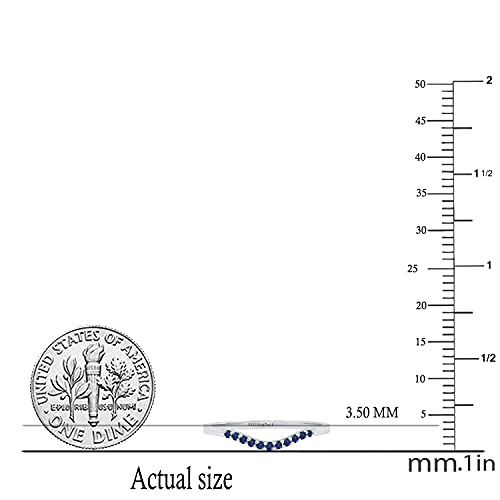 Dazzlingrock Collection Round Gemstone or Diamond 11 Stone Contour Stackable Wedding Band for Women in 925 Sterling Silver4