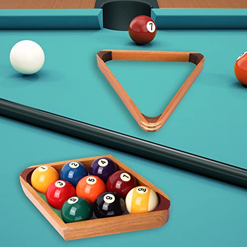 GSE Games & Sports Expert Solid Wood Billiard 8-Ball Triangle / 9-Ball Diamond Pool Ball Racks for 2-1/4" Pool Balls, Pool Table Accessories - Image 6