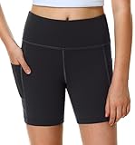 Heathyoga 5' Girls Bike Shorts Spandex Volleyball Shorts with Pockets Girls Athletic Shorts for Girls Clothes Soccer Black
