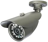 Boomlens - Telecamera di sicurezza analogica a infrarossi 1000TVL Telecamera CCTV analogica Visione diurno/Notturna 24 LED Videocamera impermeabile per sorveglianza domestica