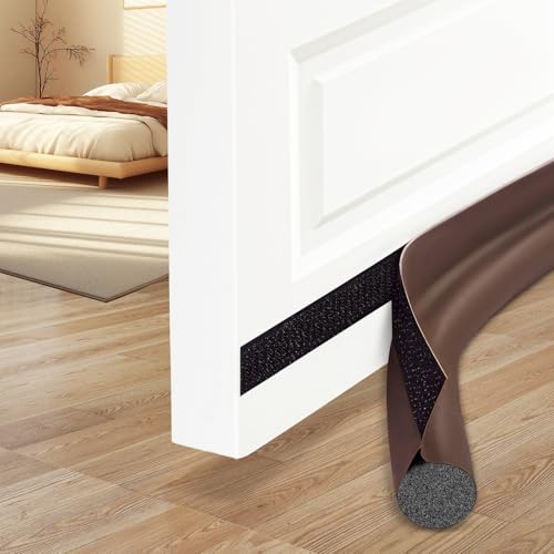 Image of MAXTID Under Door Draft Stoppers Brown 36 Inch Door Draft Blocker Draft Stoppers for Bottom of Doors Seal Gap Reduce Wind /Breeze, Cold Air, Dust, Smoke, Door Seal Strips Sweeps