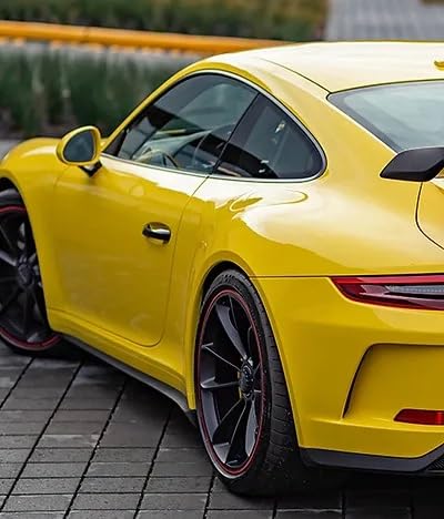 Image of CREON Vinyl Wrap for Car & Bike Self Adhesive Vinyl Wrap Sheet Sticker & Decal Roll Film Auto Car Vehical Air Release (1 feet x 5 feet, Yellow Glossy Wrap)