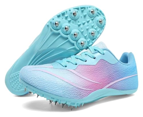 Women's Ttrack and Field Running Shoes Anti-Slip Spikes Fashion Sneakers for Women (Color : Light Pink, Size : 10)