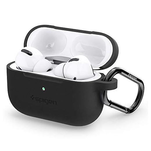 Spigen Sillicone Fit Designad för Apple Airpods Pro Fodral (2019) - Svart