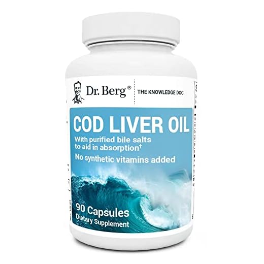 Dr. Berg's Cod Liver Oil - Source of Omega-3 Fatty Acids, Vitamins A & D Promoting DHA & EPA - Support Heart, Brain, Eye, Skin and Immune Health - Natural Fish Oils Supplements - 90 Capsules