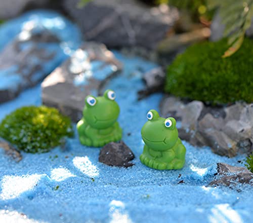 20 Pcs Resin Mini Frogs Green Frog Miniature Figurines Animals Model Fairy Garden Miniature Moss Landscape Diy Terrarium Crafts Ornament Accessories For Home Décor #TOP5