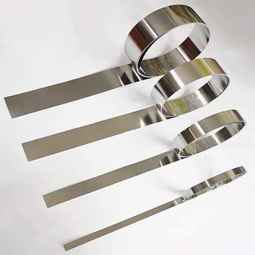 Rouleau de bande d'acier inoxydable 301 - Longueur 5 m, largeur 5/10/20 mm, épaisseur 0,1-0,5 mm for le soudage et la réparation de machines(0.2mm x 5mm x 5 M)