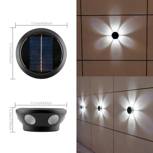 Image of Solar Lights, Ambiance Lights,wall Light, Decorative Light Downlights Dusk to Dawn Solar Wall Light Outdoor IP65 Waterproof for Backyard Walls, Hotels, Staircases,Park Floors 1pcs (White light)