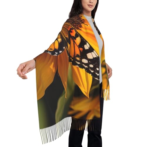 Châle tendance imprimé tournesol un cadeau doux et chaleureux pour elle et lui