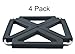MelonBoat Expandable Silicone & Metal Trivet Mat, Hot Pot Holder Pads, 6.3" Square Black, Set of 4