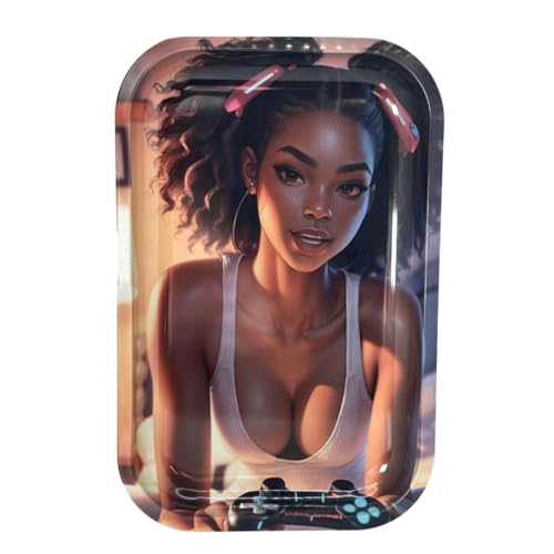 Rolling Tray for Home or on The go Designs - 7 inch x 11 inch Rolling Tray with Magnetic lid