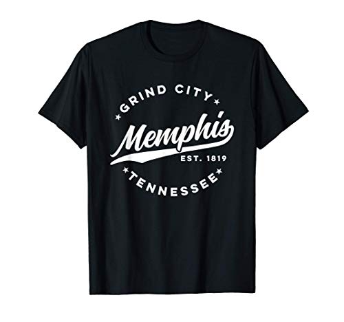 Vintage Memphis Tennessee Grind City Retro USA White T-Shirt