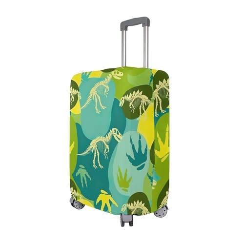 Joisal Dinosaur Skeletons Green Suitcase Covers for Luggage